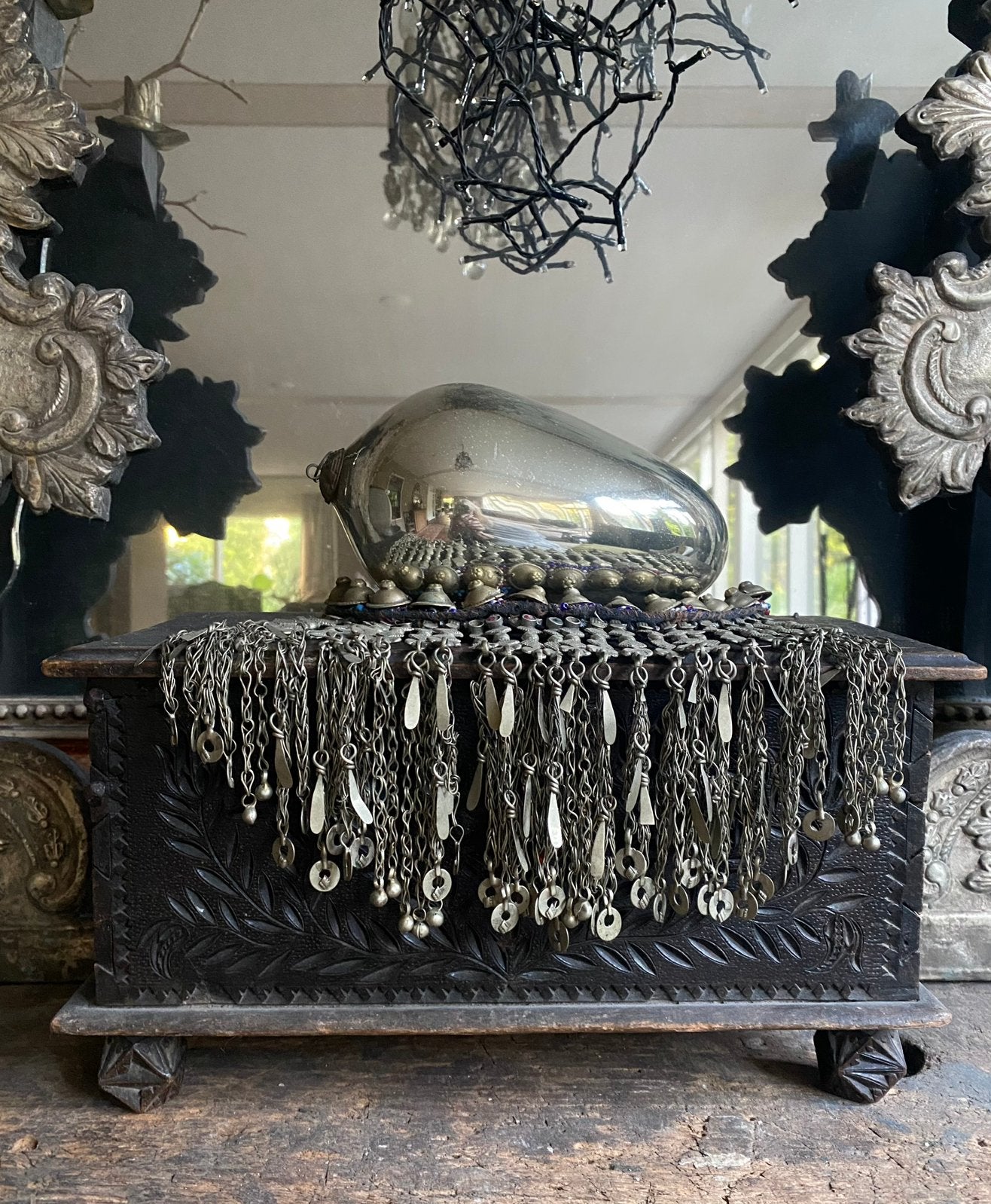 Zeldzame ovale antiek franse heksenbal, Antiek en Kunst, Ophalen of Verzenden