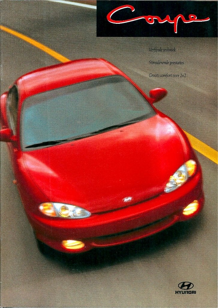 Brochure Hyundai Coupe Juli 1996, Ophalen of Verzenden, Gelezen, Overige merken