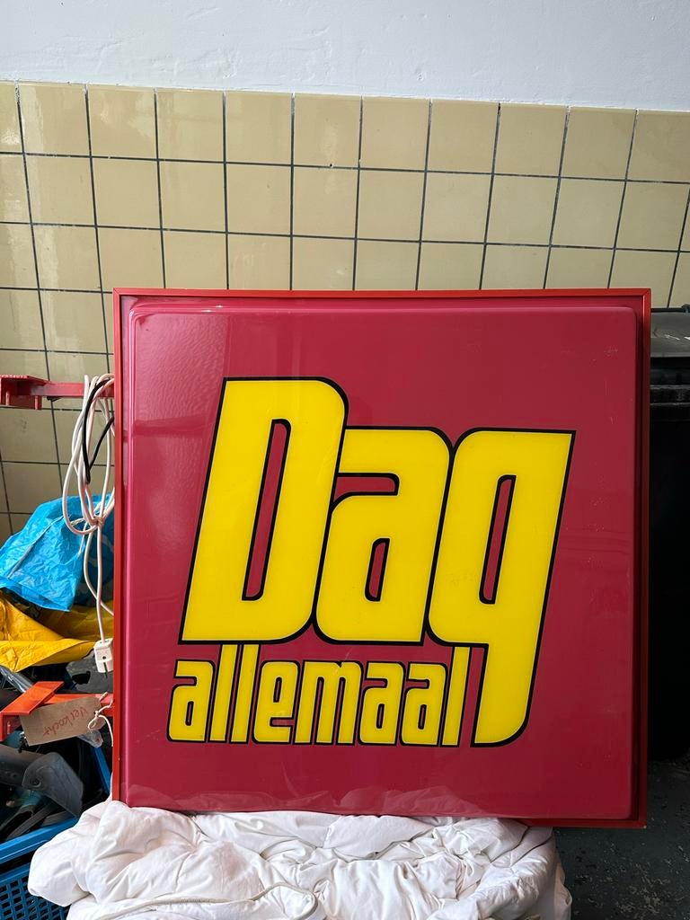 Lichtbak 'Dag allemaal!' - Reclamebord, Ophalen