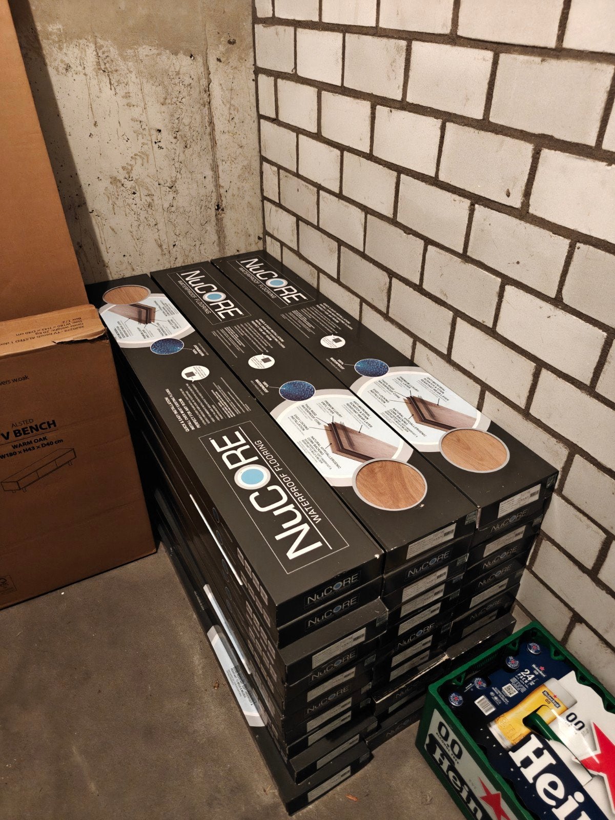 nieuwe restpartij klik PVC vloer 6,5mm met kurk, Ophalen, Kunststof, 50 tot 150 cm, Overige typen