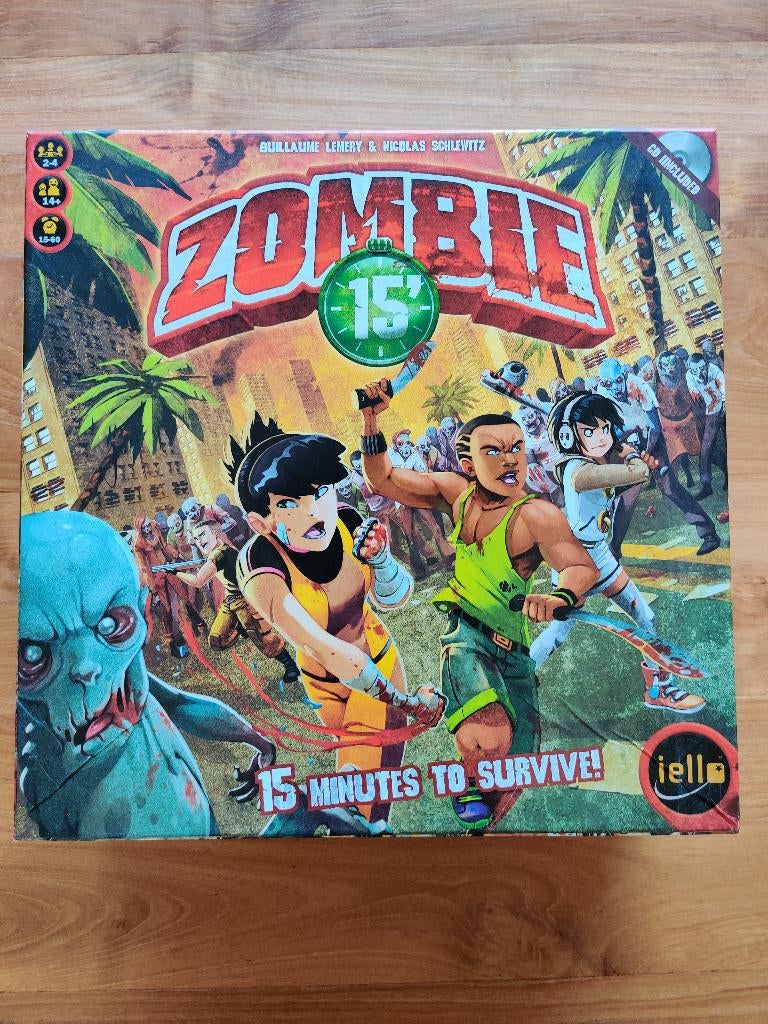 Zombie 15' - 15 minutes to survive, Hobby en Vrije tijd, Gezelschapsspellen | Bordspellen, Een of twee spelers, Ophalen of Verzenden