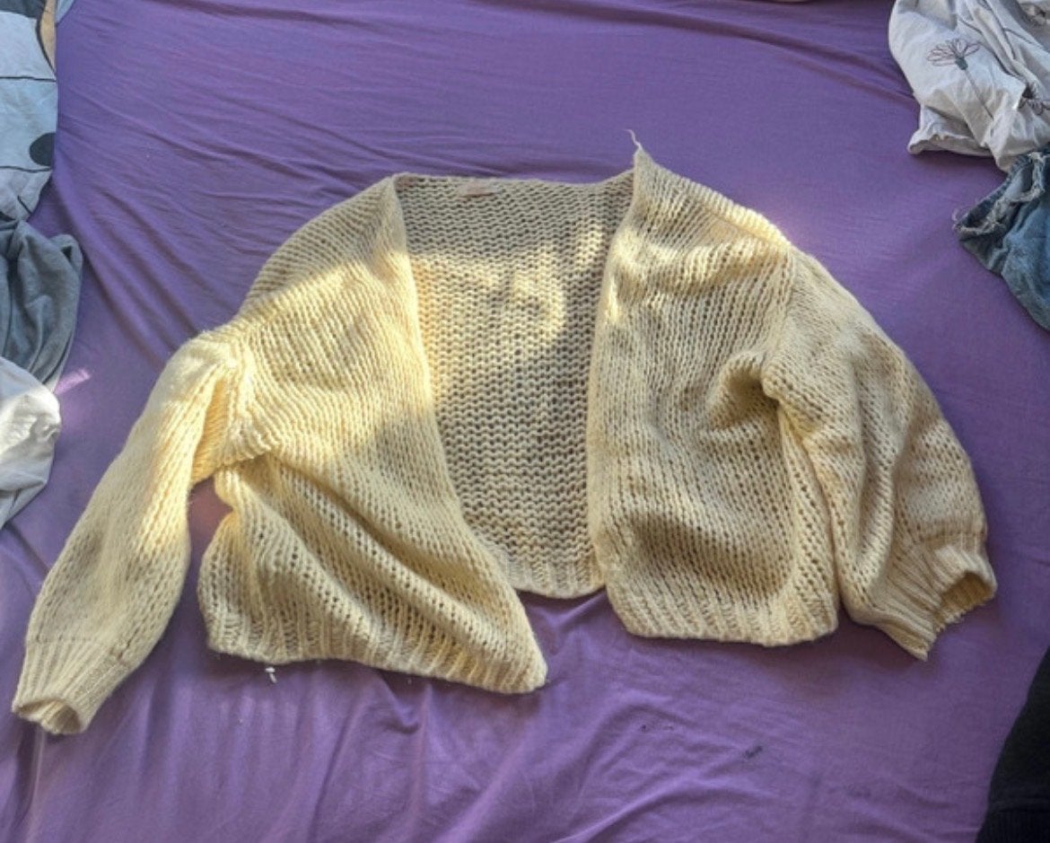Nayyar Butter Gele Gebreide Vest - Maat 42, Ophalen of Verzenden, Gedragen, Maat 42/44 (L), Geel