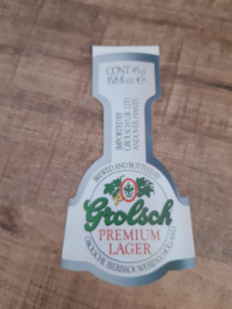 Grolsch sticker dubbel zijdig, Ophalen of Verzenden, Nieuw, Grolsch