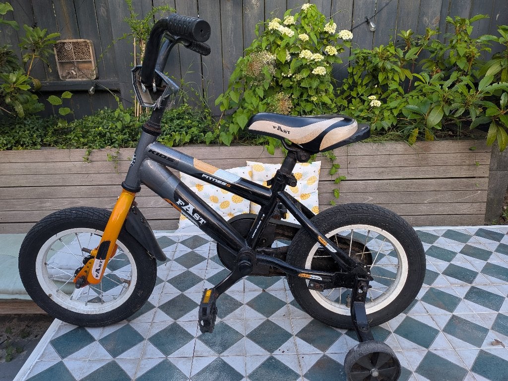 Fiets 12 inch, Ophalen, Terugtraprem, Zijwieltjes, Gebruikt