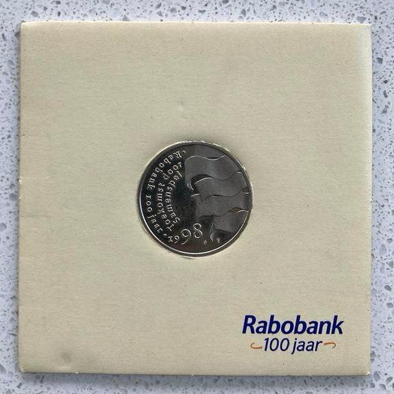 Herdenkingsmunt Rabobank 100 jaar, Postzegels en Munten, Munten | Nederland, Ophalen of Verzenden, Koningin Beatrix, Overige waardes