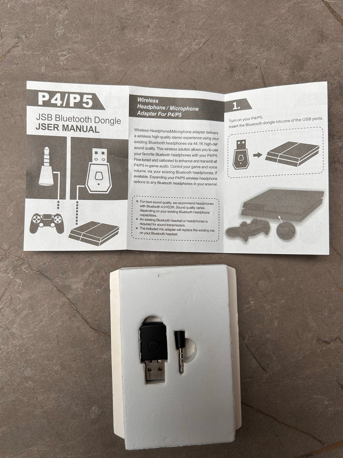 Bluetooth Dongle voor PS4/PS5 Koptelefoon & Microfoon, Ophalen of Verzenden, Zo goed als nieuw