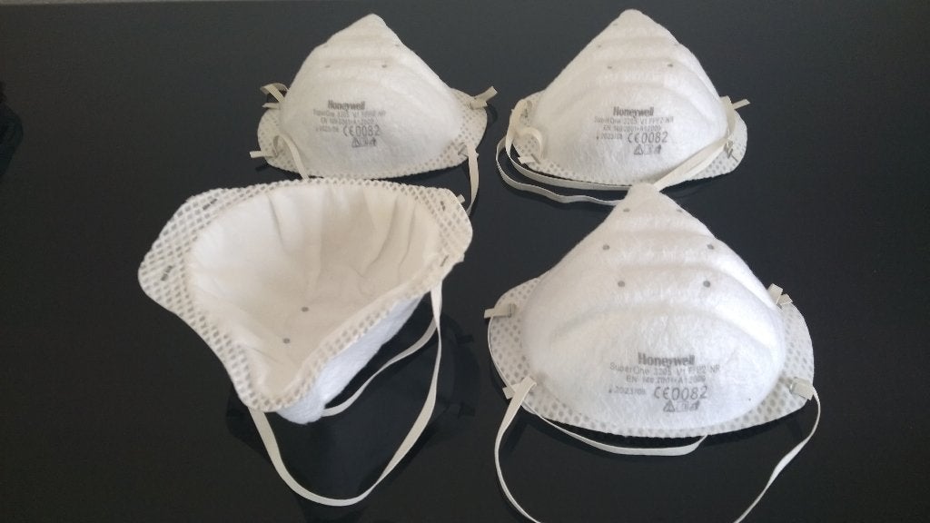 4 stofmaskers; Honey Well Super One 2350, Doe-het-zelf en Verbouw, Adembescherming, Ophalen of Verzenden, Stofmaskers