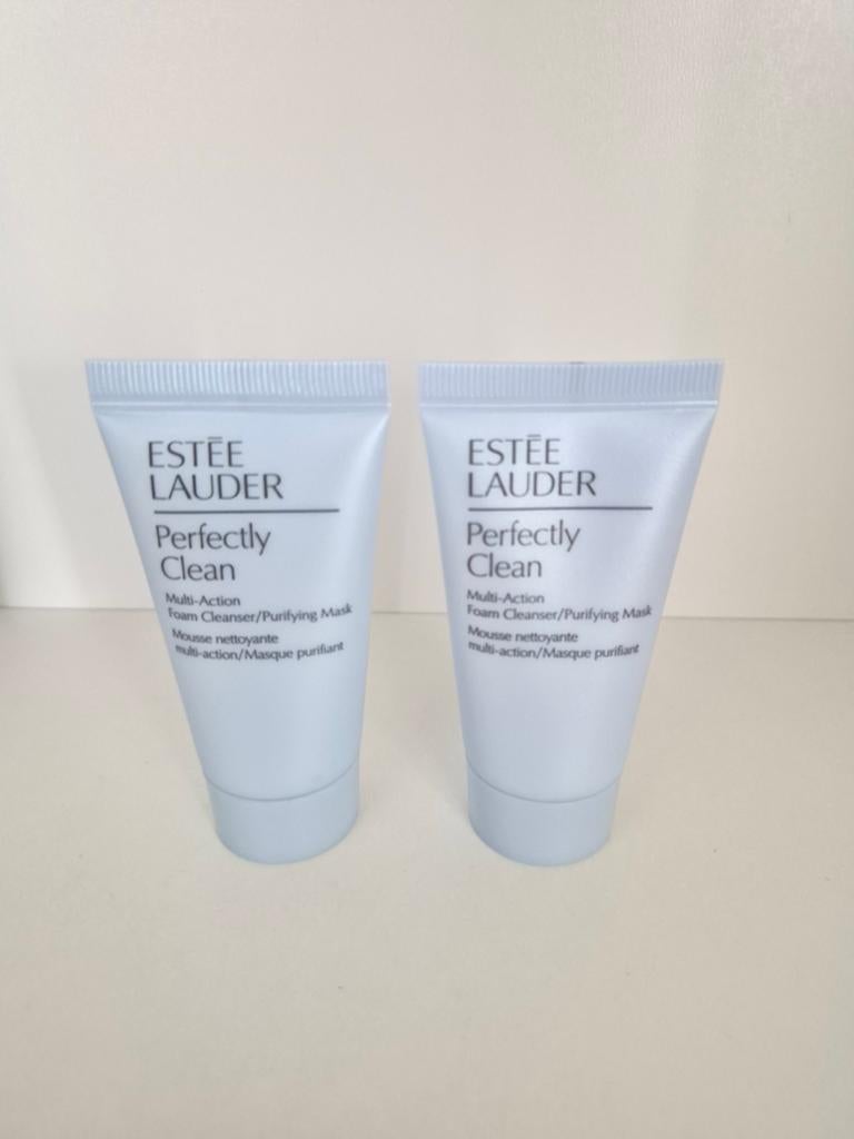 Nieuw 2x Estee Lauder Perfectly Clean 30 ml, Ophalen of Verzenden, Nieuw, Gehele gezicht