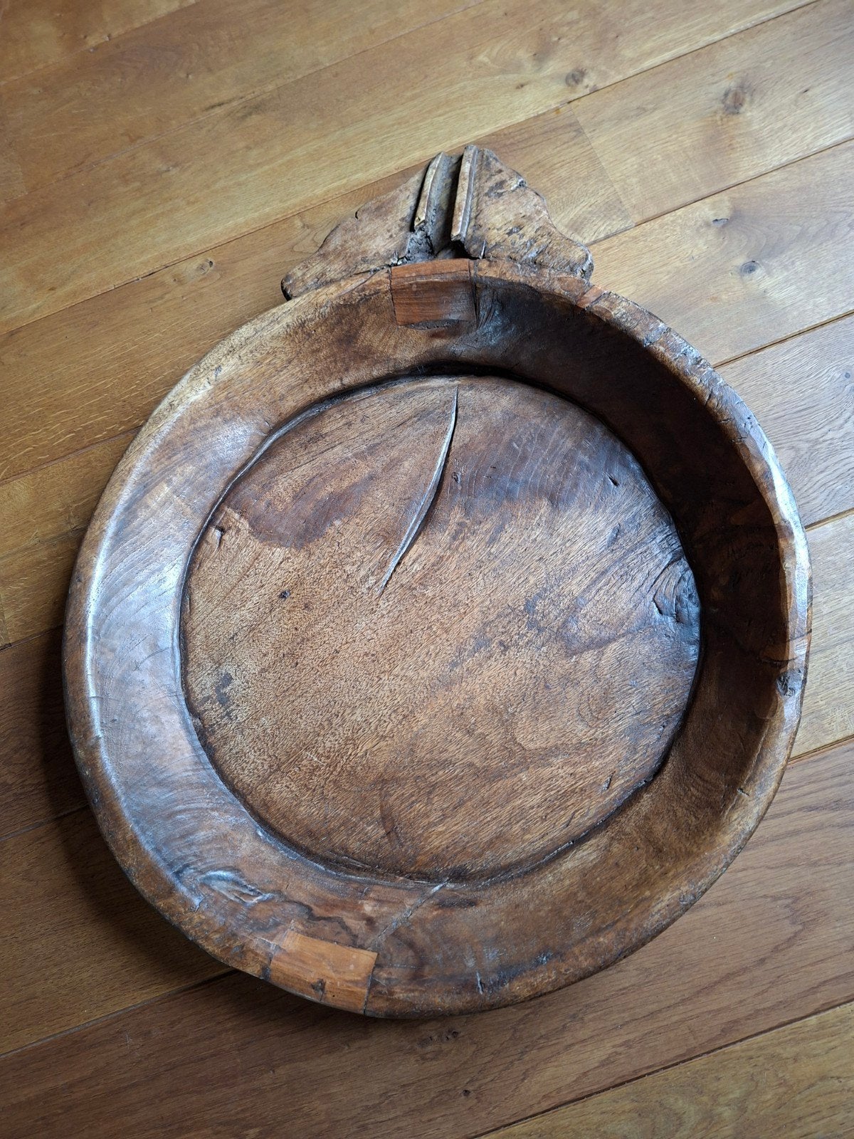Grote Antieke houten schaal- Rustieke decoratie, Ophalen
