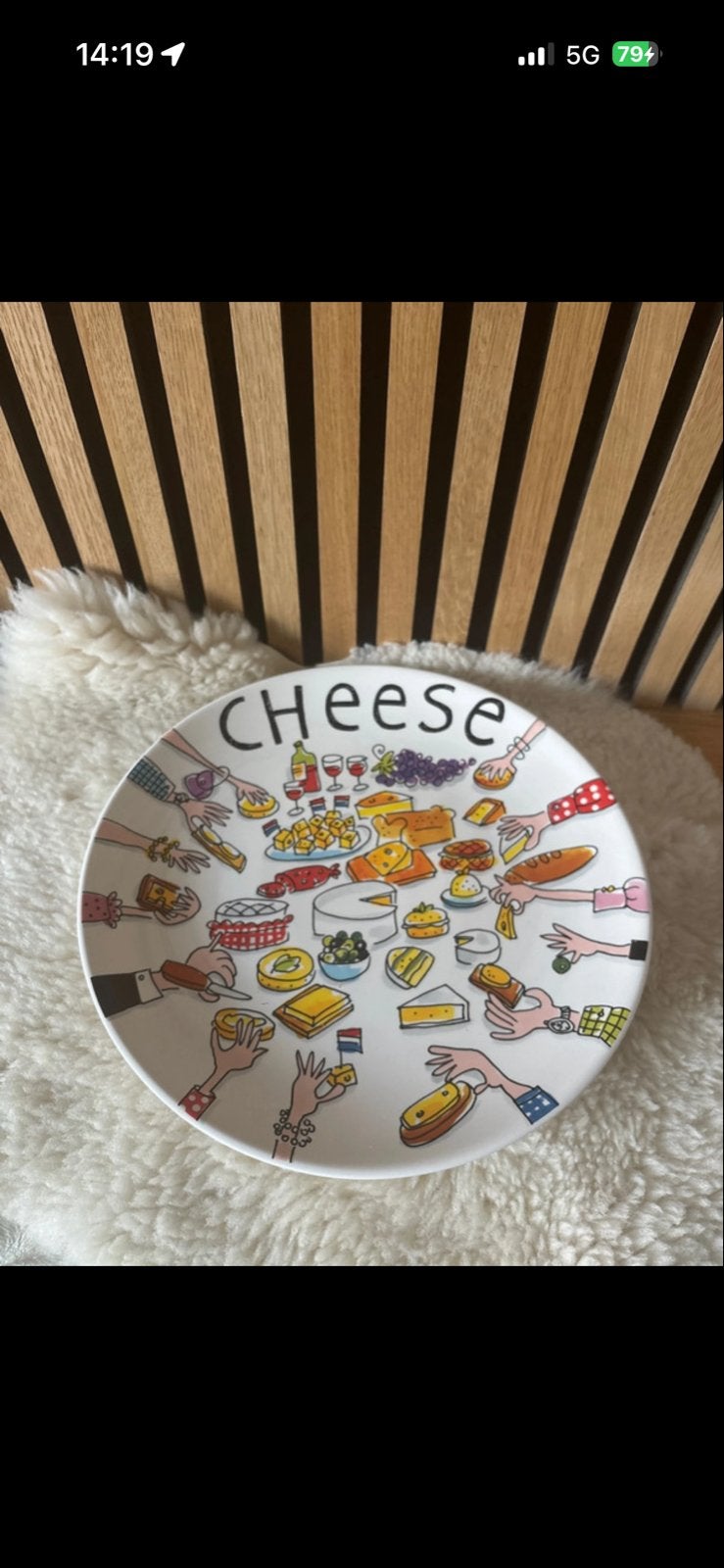 Blond Amsterdam Kaasplank / Serveerbord 'Cheese', Ophalen of Verzenden, Zo goed als nieuw, Bord(en), Modern
