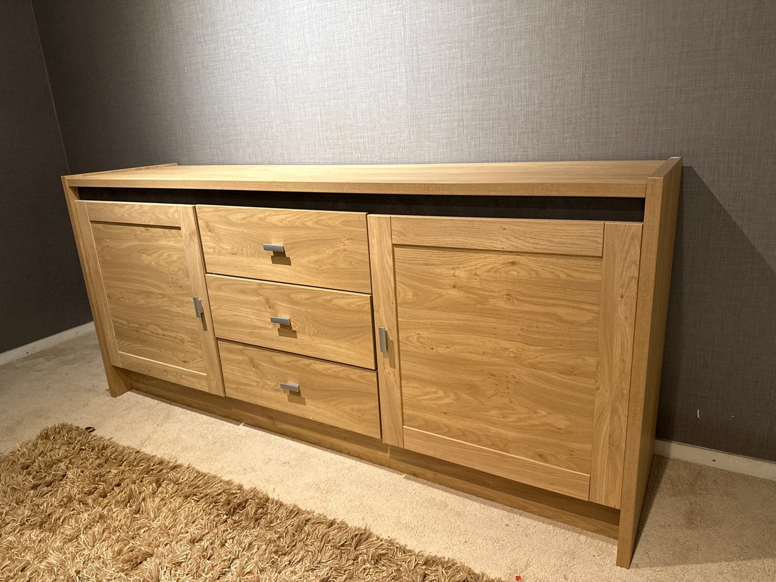 Modern dressoir - Deels massief - 88x196x50cm, Gebruikt, Met lade(s), ., 150 tot 200 cm
