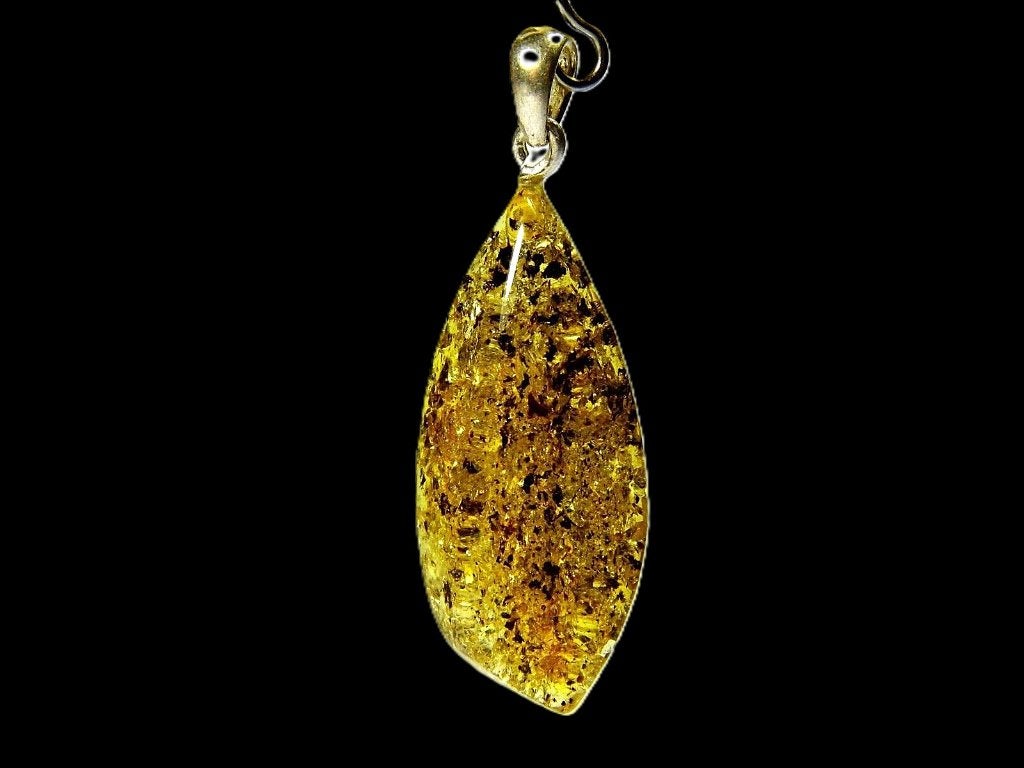 Schitterende hanger van amber/barnsteen, Verzenden, Nieuw, Steen of Mineraal, Met edelsteen