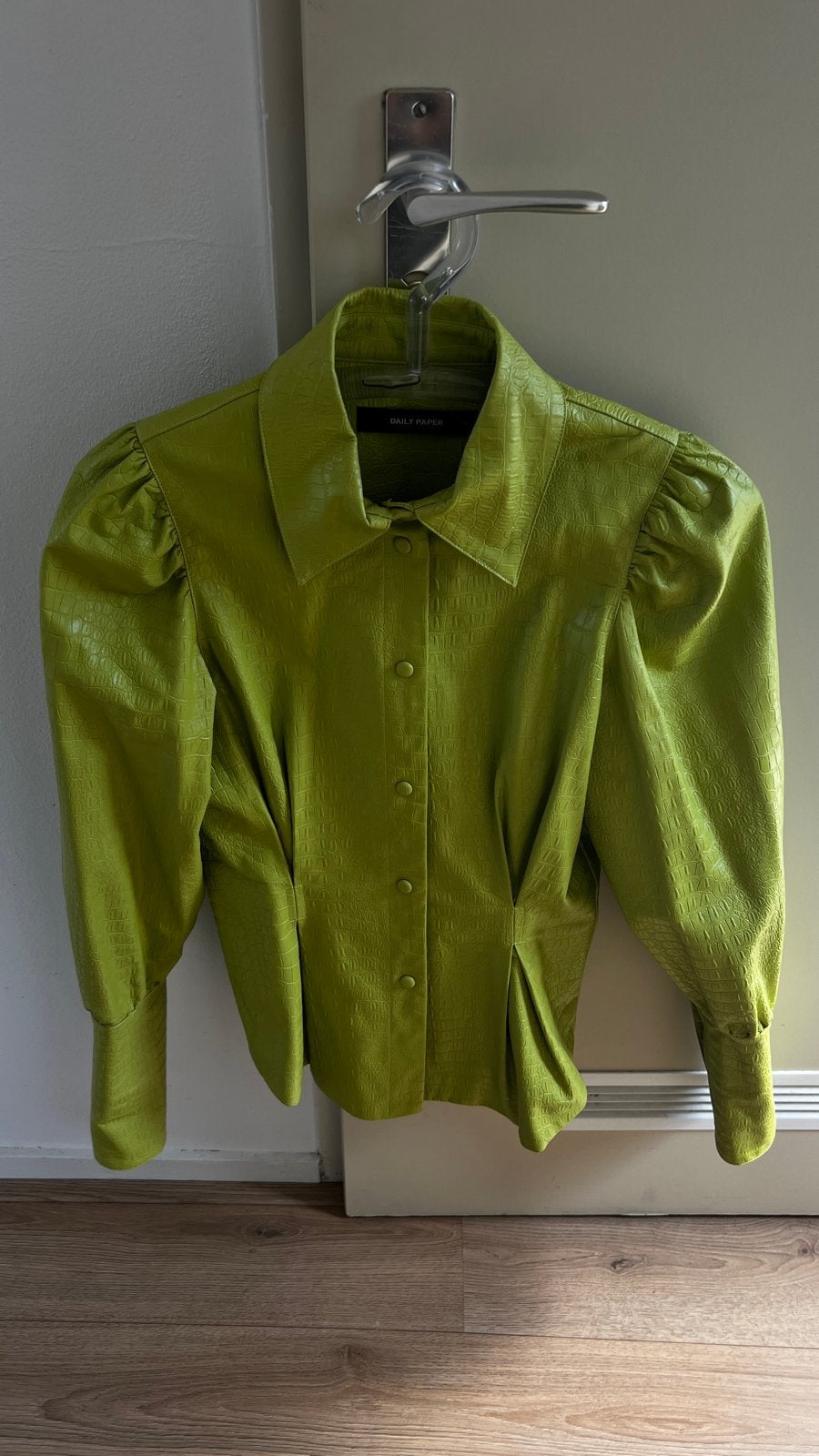 Daily Paper Croco Blouse - Limonade Groen, Ophalen of Verzenden, Zo goed als nieuw, Maat 36 (S), Groen