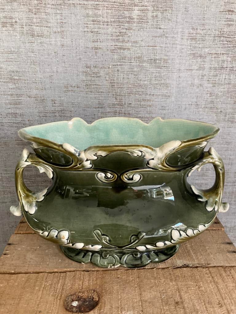 Antiek Franse Art Nouveau/ Jugendstil jardinière (ca. 1900), Ophalen of Verzenden