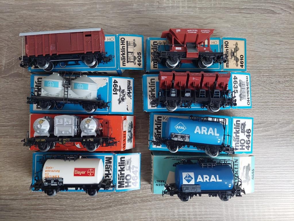 Märklin goederenwagens 4605 4625 4635 4646 4647 4661, Hobby en Vrije tijd, Modeltreinen | H0, Ophalen of Verzenden, Wisselstroom