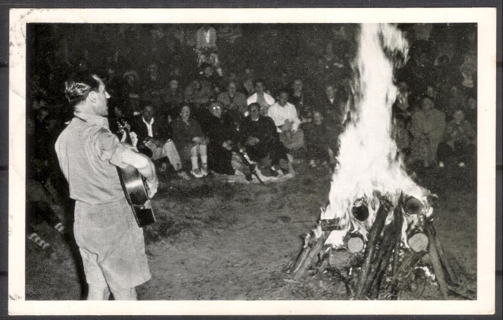 Zomer 1956 - kampvuur Rabbit-Hill Nieuw Milligen, Verzenden, 1940 tot 1960, Gelopen, Seizoenen