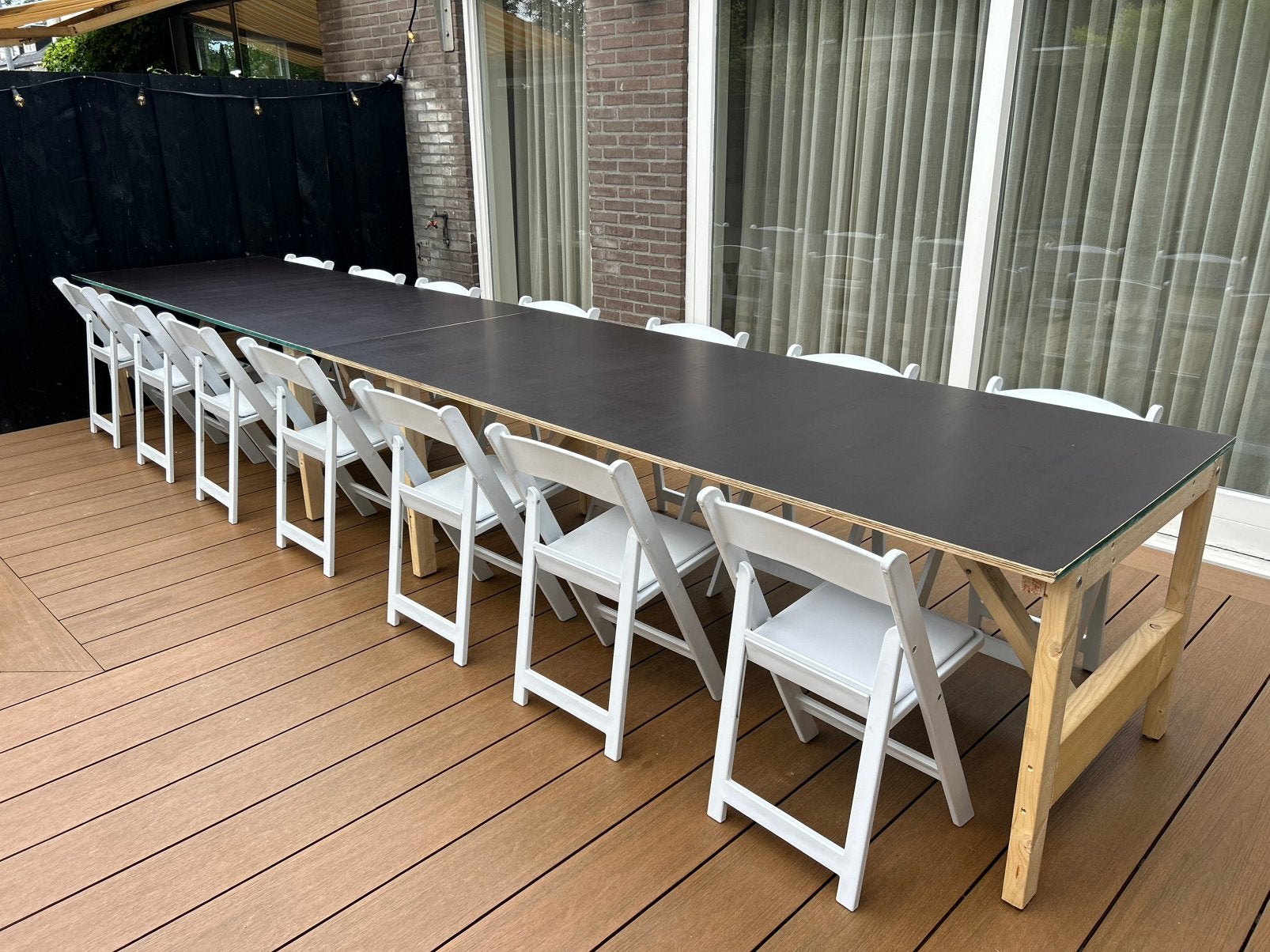 Te huur tafel 14 personen, Rechthoekig, Nieuw, 200 cm of meer, 50 tot 100 cm