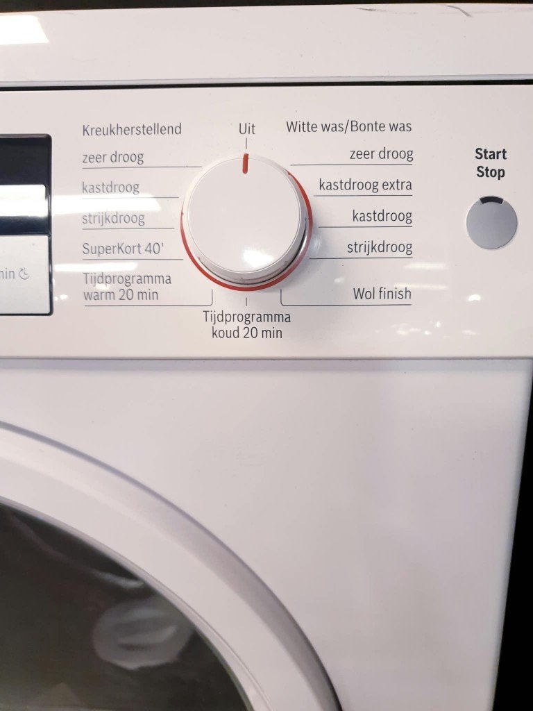 lucht afvoerdroger Bosch 8kg INC GARANTIE, Ophalen, 1200 tot 1600 toeren, Minder dan 85 cm, Handwasprogramma