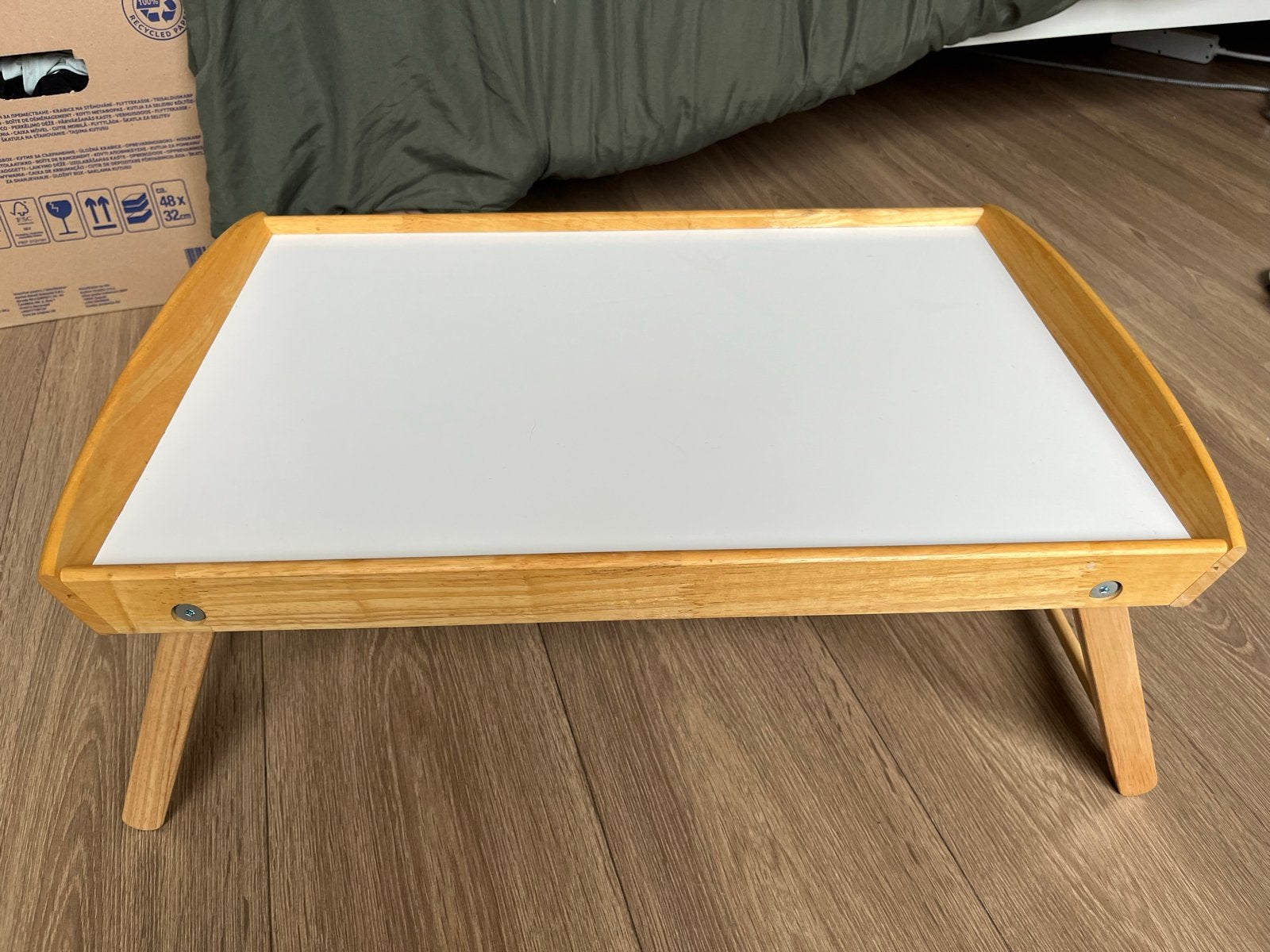 IKEA bedtafel/laptoptafel - Zo goed als nieuw, Ophalen, Zo goed als nieuw, Wit, Hout