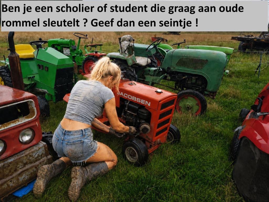 Zoek Scholier student sleutelen oldtimer zitmaaier tractor.., Tuin en Terras, Zitmaaiers, Gebruikt, 90 tot 120 cm, Ophalen of Verzenden