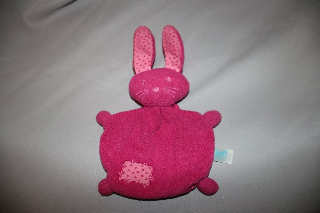 Donker roze knuffeldoek konijn van Lief lifestyle - 30cm, Gebruikt, Konijn, Ophalen of Verzenden, Middelgroot (20 tot 80 cm)
