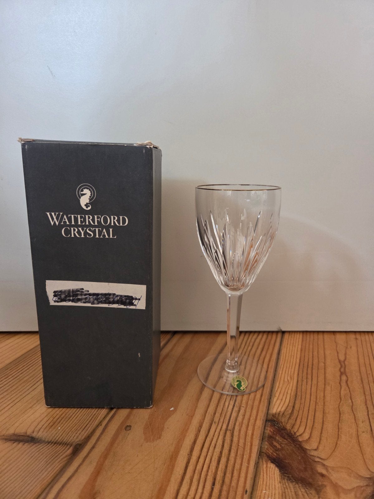 Waterford  Carina gold kristal Wijn Glas, Antiek en Kunst, Antiek | Glas en Kristal, Ophalen of Verzenden