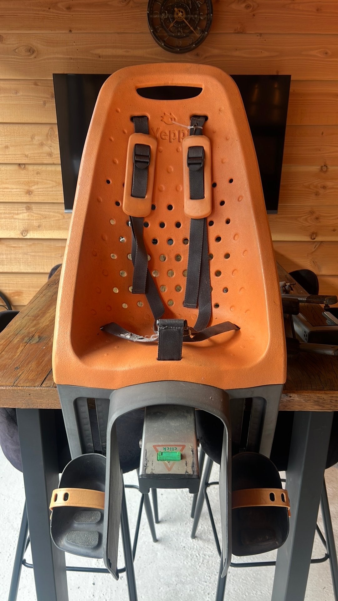 Yepp stoeltje oranje avhter, Achterzitje, Ophalen of Verzenden, 9 t/m 36 kg, Gebruikt