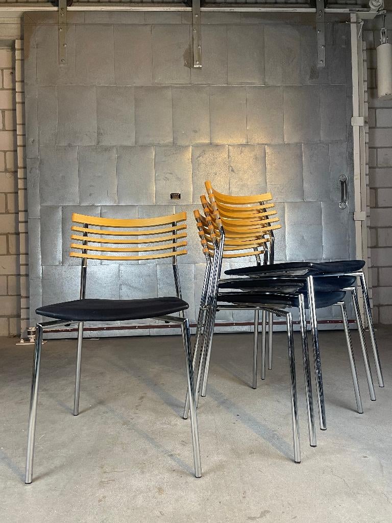 Radius Chair By Thore Lassen & Soren Nielsen, Ophalen, Gebruikt, Zwart, Vintage