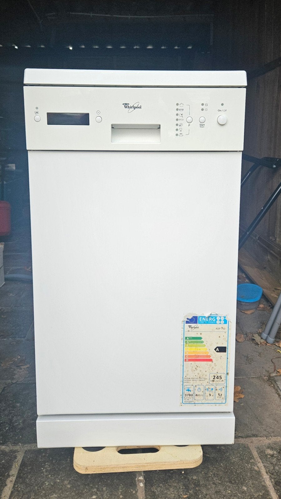 Whirlpool vaatwasser, Ophalen, Gebruikt, Tussenbouw, Minder dan 85 cm