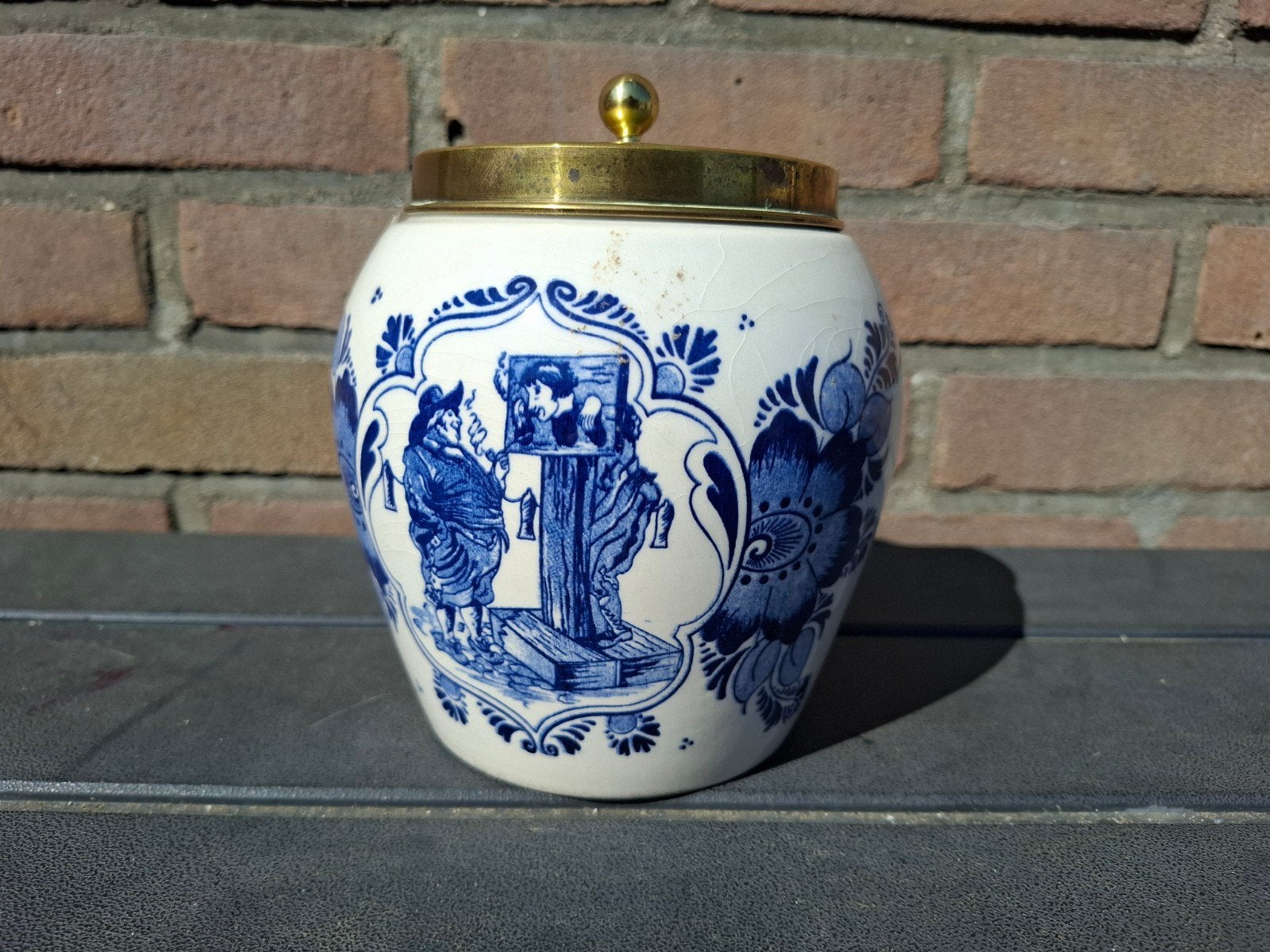 Delft blauw van rossem's toeback pot, Antiek en Kunst, Ophalen of Verzenden