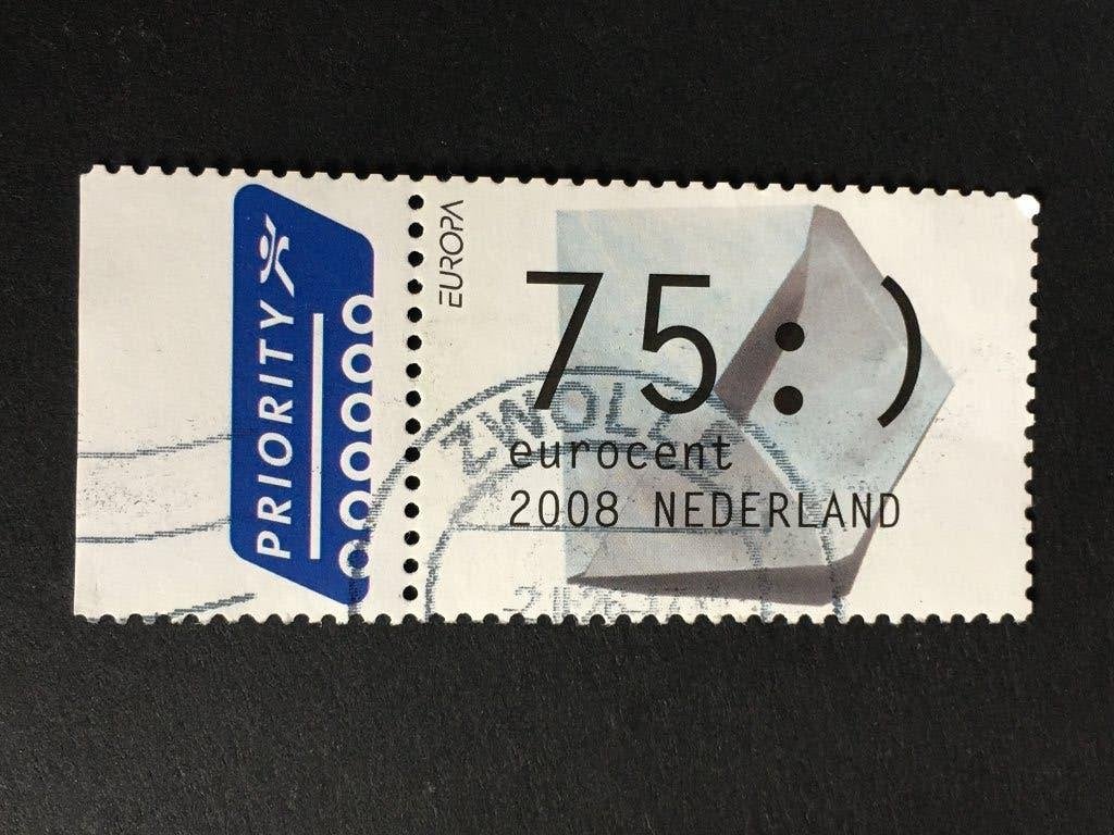 odpm 2717 Nede 2008 NVPH 2570 envelop met priority tab- gest, Ophalen of Verzenden, Na 1940, Gestempeld