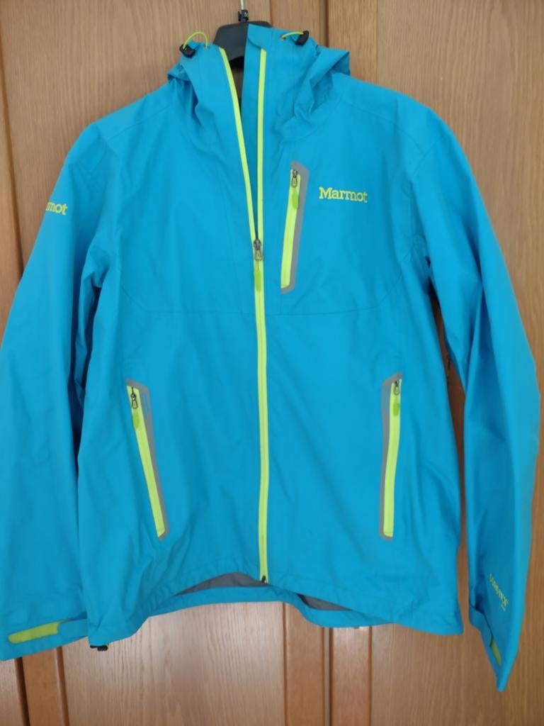 Marmot Goretex jack, technische dames regenjas xl, Blauw, Maat 46/48 (XL) of groter, Zo goed als nieuw, Marmot