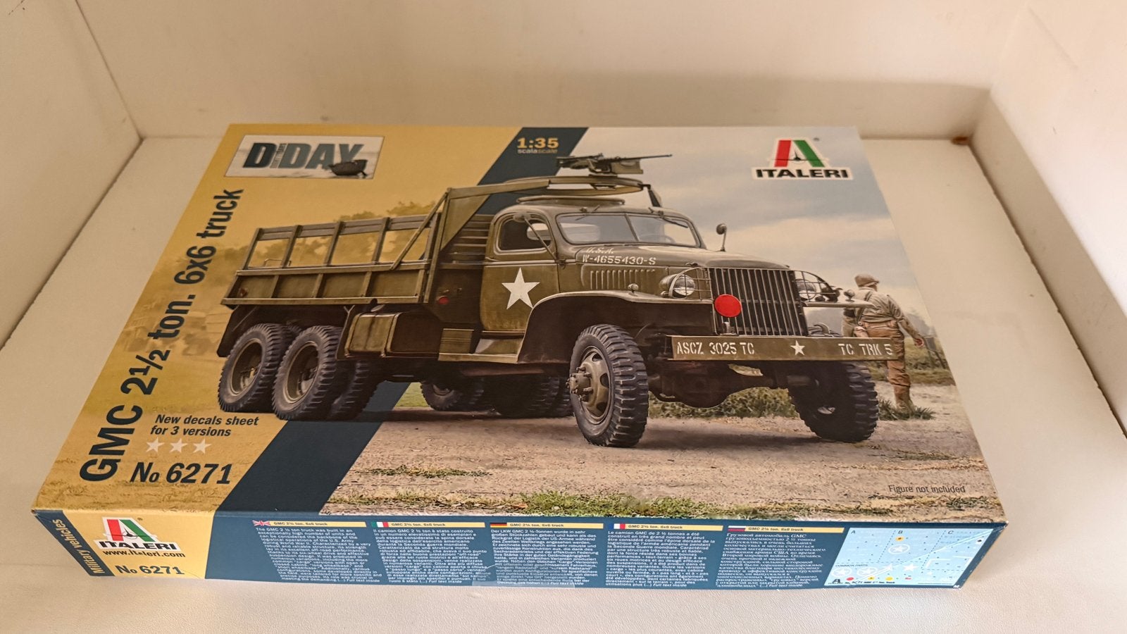 Italeri GMC 2 1/2 ton. 6x6 truck D-Day 1:35 modelbouw, Italeri, 1:32 tot 1:50, Nieuw, Ophalen of Verzenden