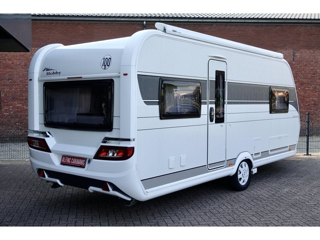 Hobby Excellent 540 UL Mover Luifel Fietsrek Schotel Vol, Rondzit, Hobby, Schokbreker, Bedrijf