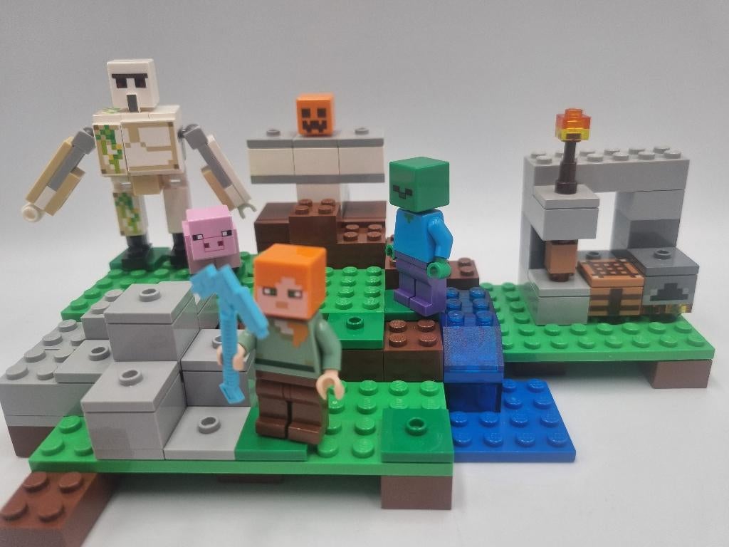 Lego Minecraft 21123 The Iron Golem, Ophalen, Zo goed als nieuw, Complete set, Lego