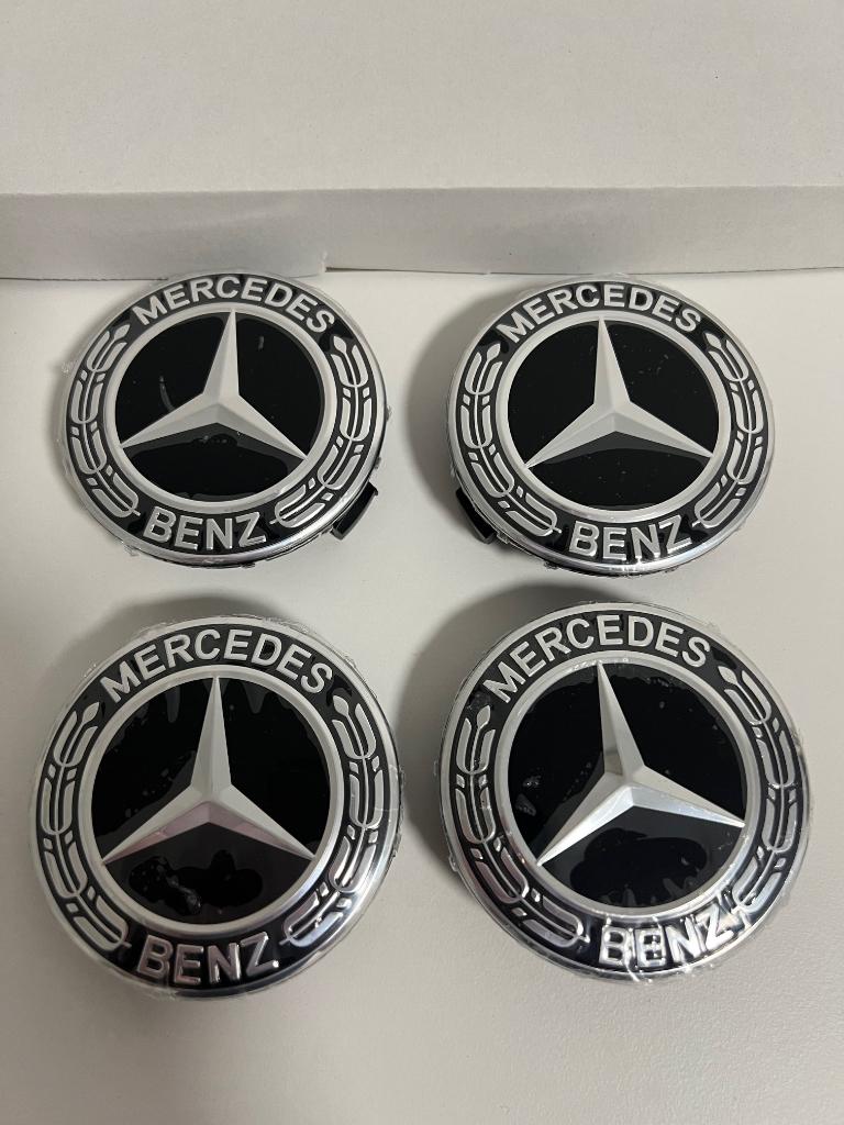 Mercedes Benz wiel naafdoppen naafkap wieldop velgkap 75mm, Auto diversen, Wieldoppen, Ophalen of Verzenden, Nieuw