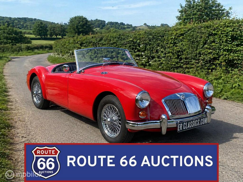 MG MGA 1600 Cabriolet | 1960 | Route 66 Auctions, Auto's, Oldtimers, Overige carrosserieën, Zwart, Bedrijf, Handgeschakeld