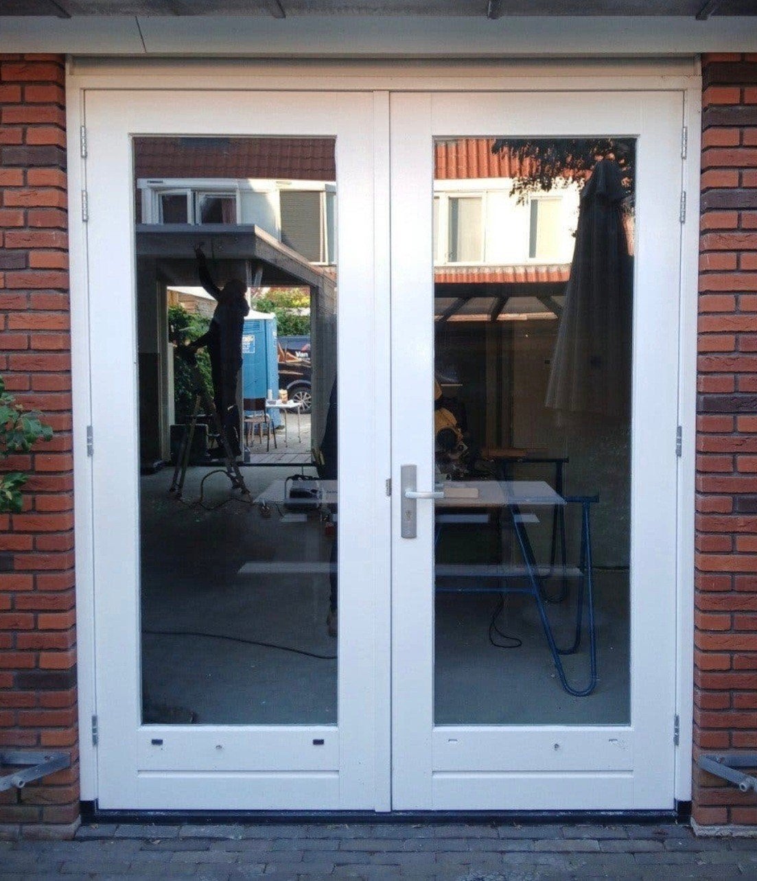 tuindeuren openslaande deuren zgan per direct beschikbaar, Ophalen, Hout, 120 cm of meer, 215 cm of meer