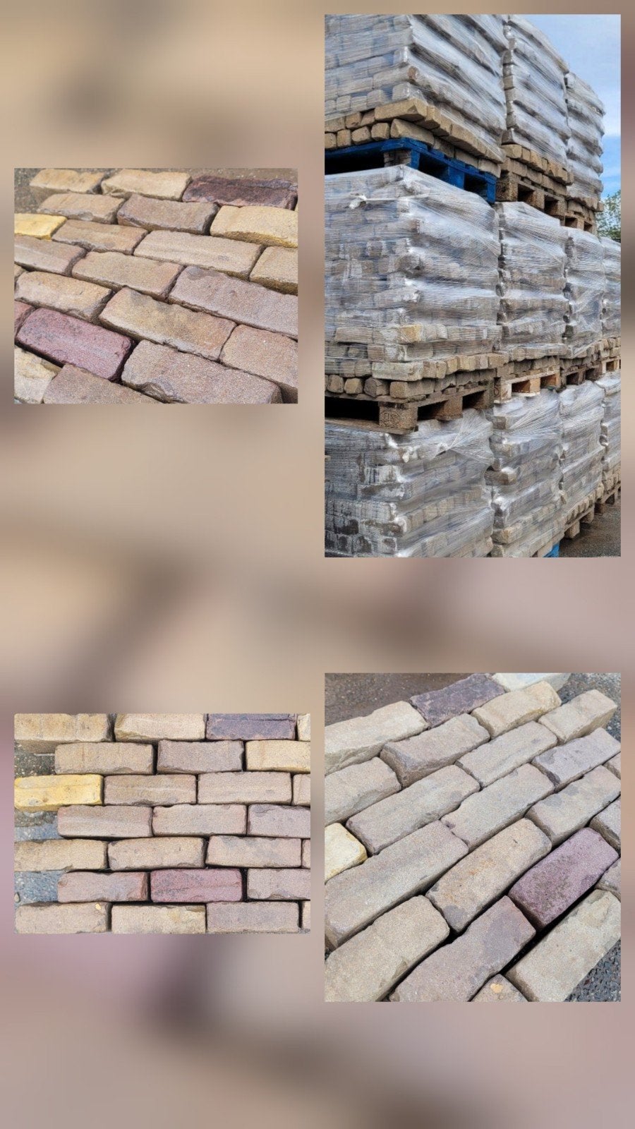 ✅️🧱PRACHTIGE DIKFORMATEN. 106M2 OP PALLETS, Tuin en Terras, Ophalen of Verzenden, Gebruikt, Keramiek, Klinkers