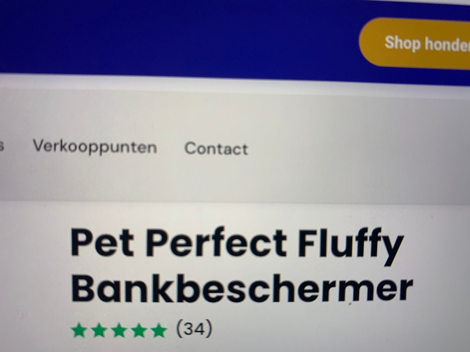 Fluffy bankbeschermer, Ophalen, Zo goed als nieuw, Pluche