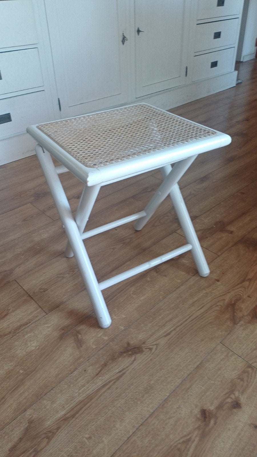 vintage habitat style vouwkruk, Huis en Inrichting, Krukjes, Ophalen of Verzenden, Hout
