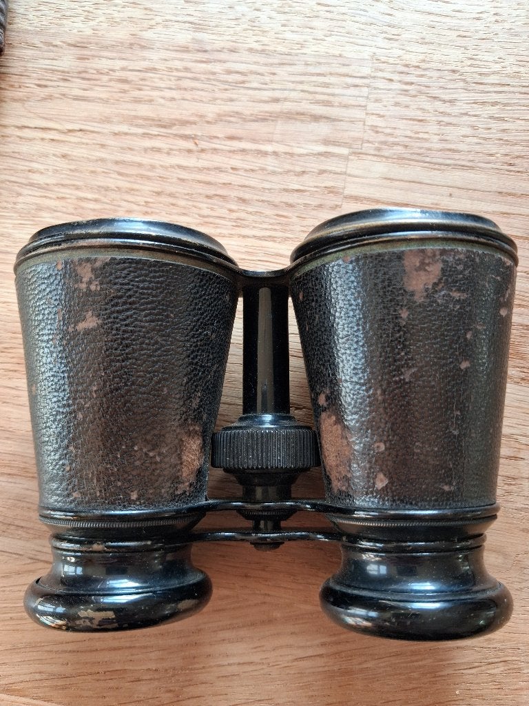 Antieke Franse verrekijker incl lederen berschermingshoesje, Audio, Tv en Foto, Gebruikt, Overige typen, Ophalen of Verzenden