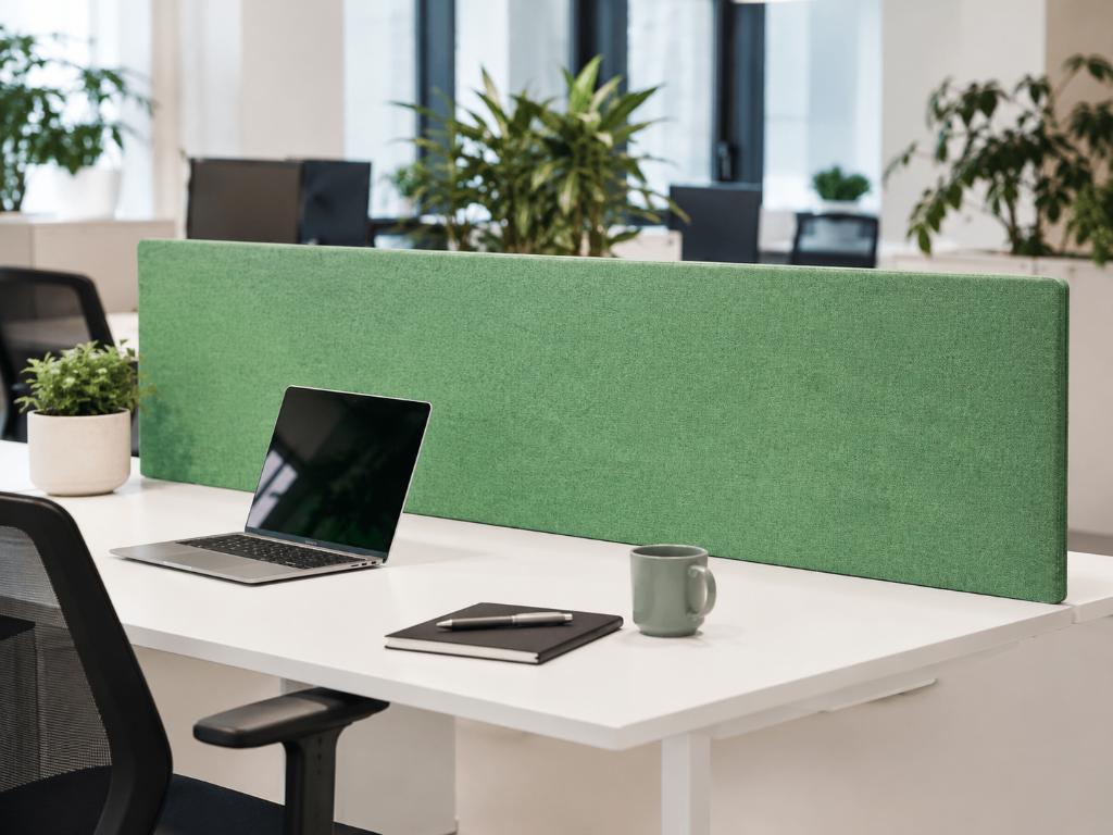 Outlet: Akoestisch bureaupaneel groen 160 x 50 cm, Ophalen, Nieuw