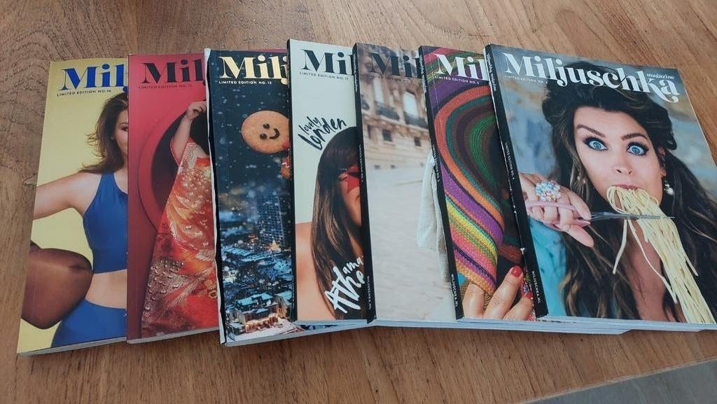 Miljuschka Magazine - Nummers  5, 7, 11, 12, ,, Ophalen of Verzenden, Gelezen