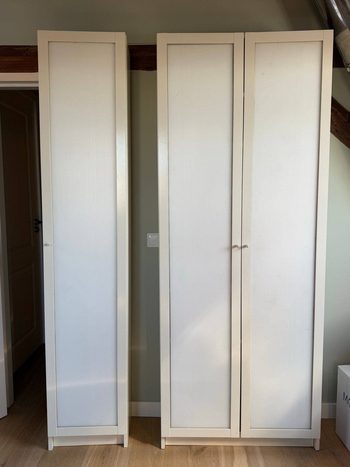 4 IKEA Billy Boekenkasten met deuren wit - 2x 80cm, 2x 40cm, Ophalen, Gebruikt, 200 cm of meer, 50 tot 100 cm