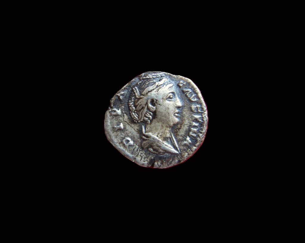 Romeinse munt Faustina sr  ( 140-141 ), Ophalen of Verzenden, Overige landen, Losse munt, Zilver