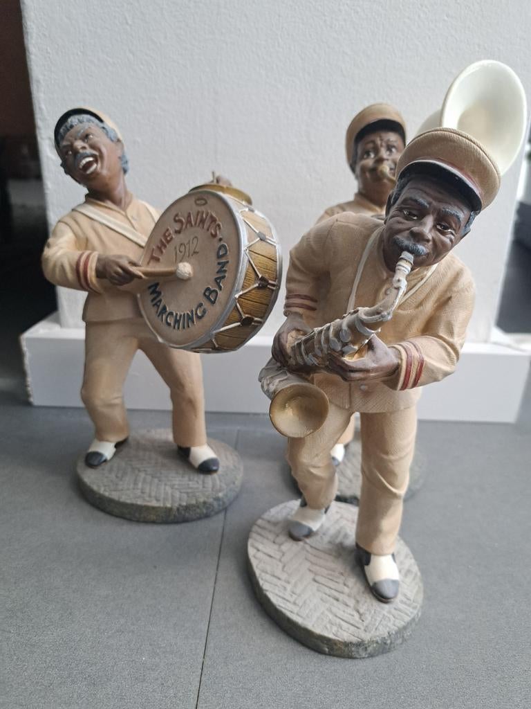 The Saints Marching Band Beeldjes - Jazz Muzikanten, Ophalen, Zo goed als nieuw, Mens