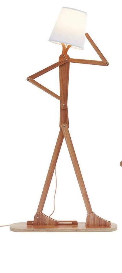 1.50 hoog Funny houten vloerlamp 150x78x28 nieuw in doos, Ophalen of Verzenden, Zo goed als nieuw, 150 tot 200 cm