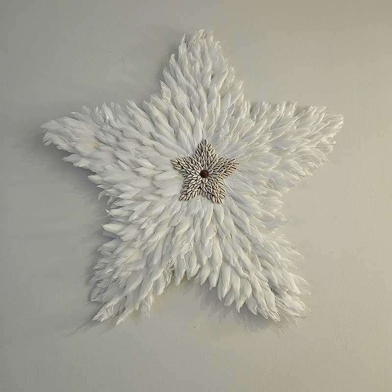 Ster Bulu wanddecoratie 1 uit Bali, Huis en Inrichting, 70 cm, Boho, Hout, Ophalen of Verzenden