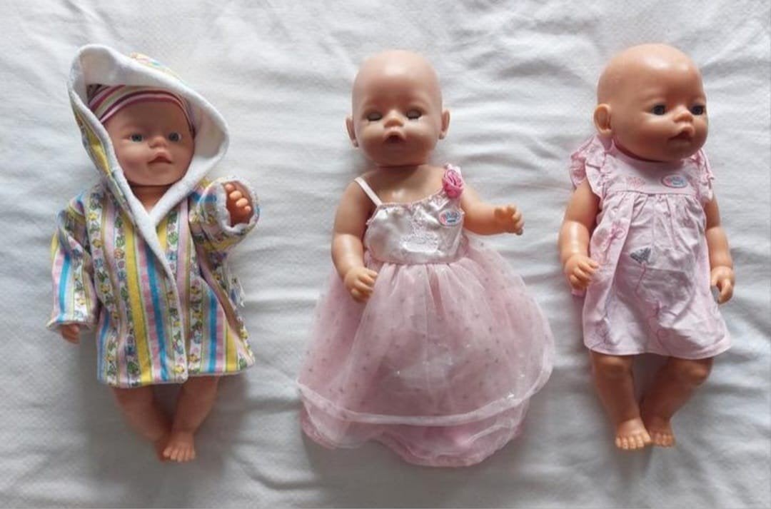 Leuke set van 3 Baby Born poppen met extra's, Kinderen en Baby's, Speelgoed | Poppen, Zo goed als nieuw, Babypop, Ophalen